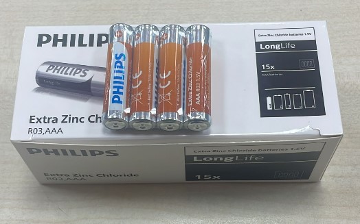 M2622-PHILIPS EXTRA ZINC ÇİNKO AAA İNCE KALEM KUMANDA PİLİ (60'LI PAKET)